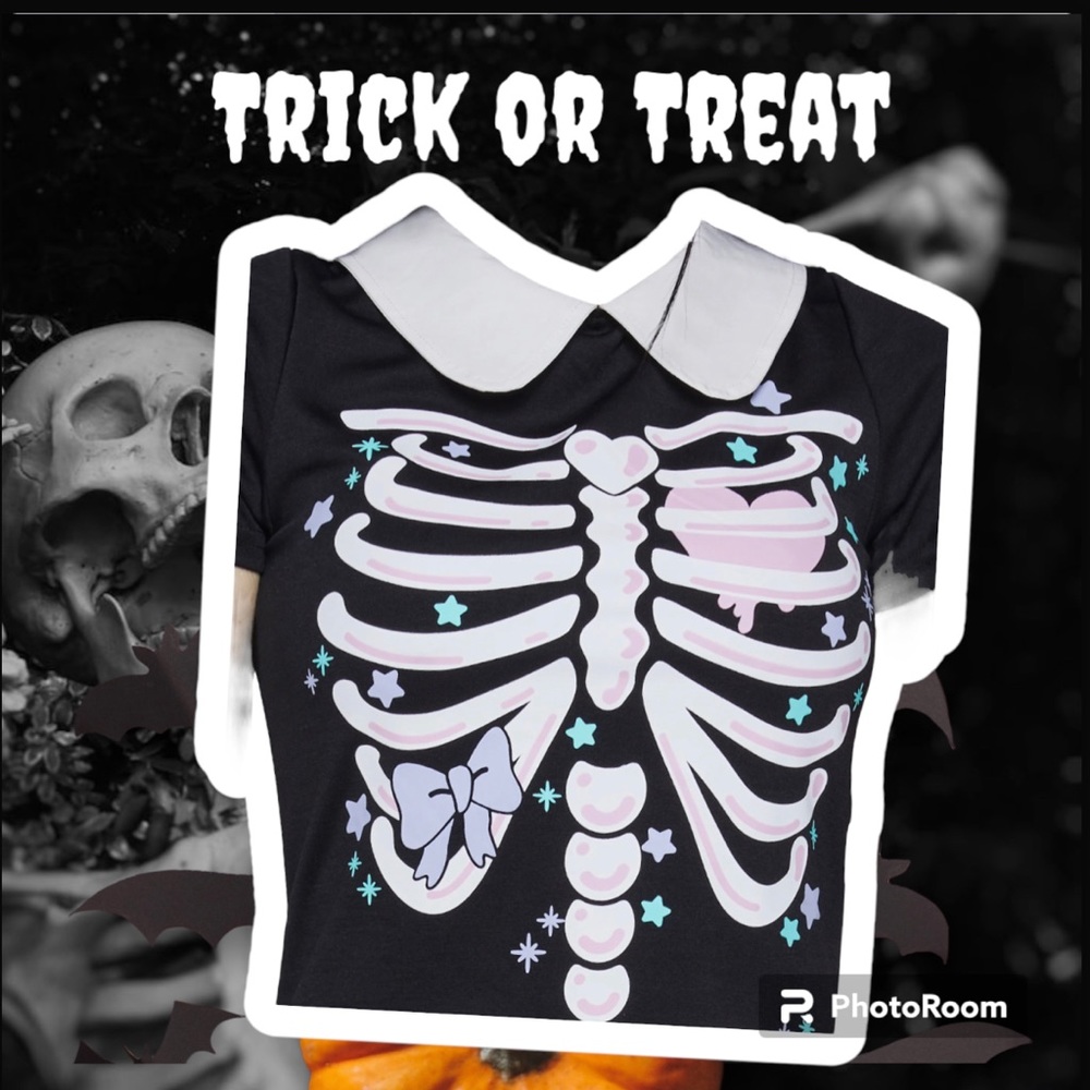 DOLLS KILL RATTLE MY BONES SKELETON DRESS - Picture 4 of 7